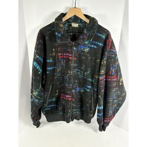 Obermeyer Quantum Fleece Jacket Mens Medium Vintage Made in Korea Full Zip